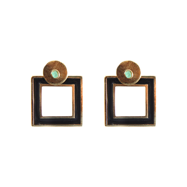 Square Dimensiones Collection Small Earrings