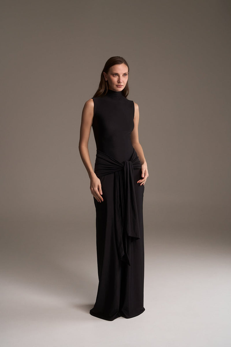 BLACK ASIL LONG DRESS