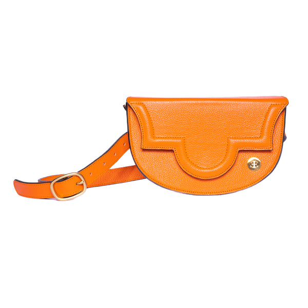 Celine Blue Leather Mini Belt Bag Shoulder Strap Handle Handbag