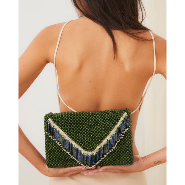 Waterfall Clutch Olive