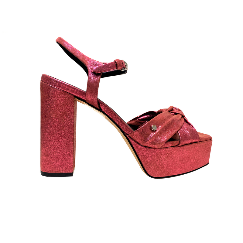 Naomi High Heels Sandals - Metallic Cherry Heels TARBAY   