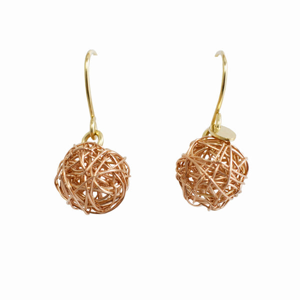 Clementina  Dangle Earrings #2 (12mm) - Rose Gold Earrings TARBAY   