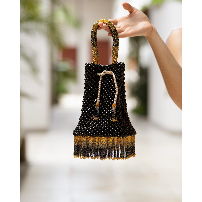 Black Waterfall Handbag