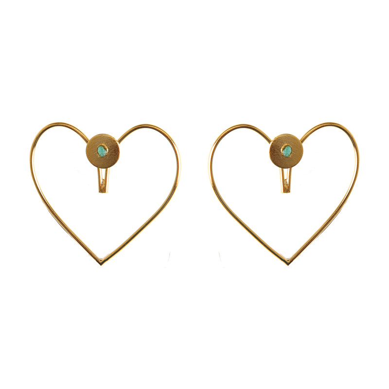 Simple Heart Earrings 2 In 1
