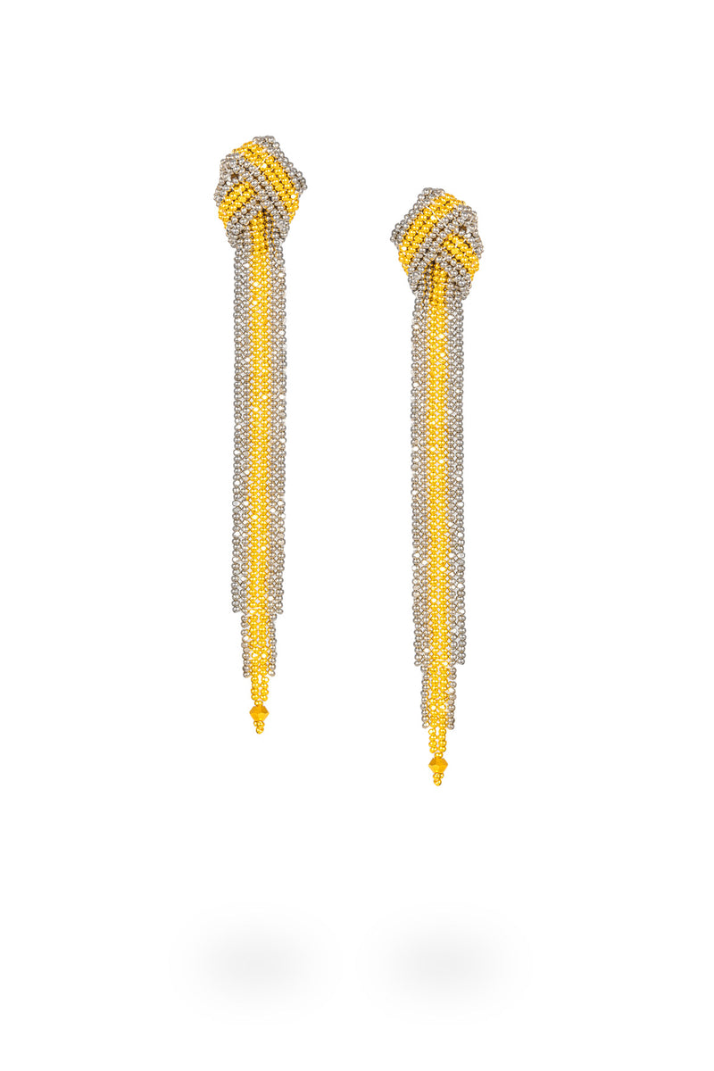Knotted Earrings - Gold Platinum