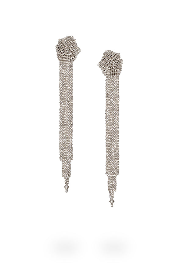 Knotted Earrings - Platinum