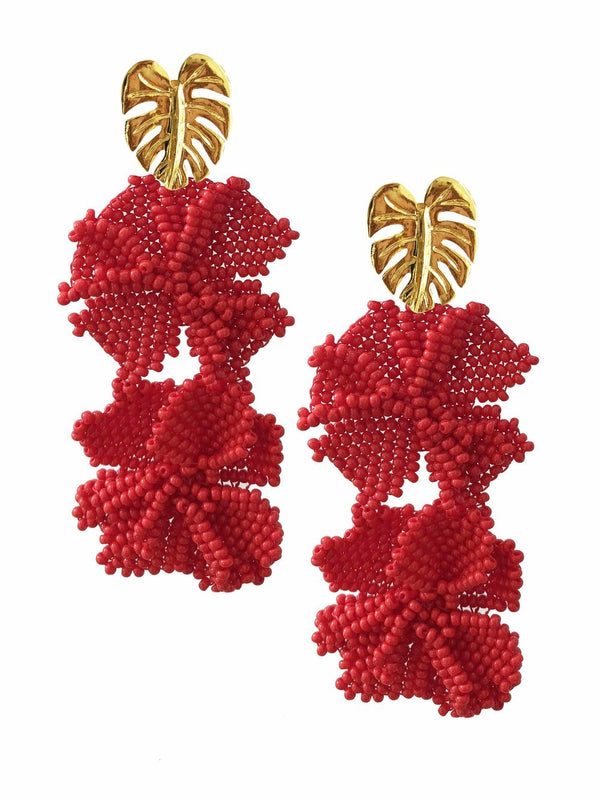 Red Garden Earrings - JETLAGMODE
